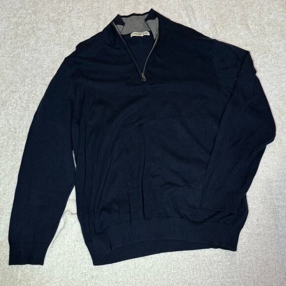 Old Navy Collard Quarter Zip Sweater Navy Blue Size 2XL - Picture 1 of 3